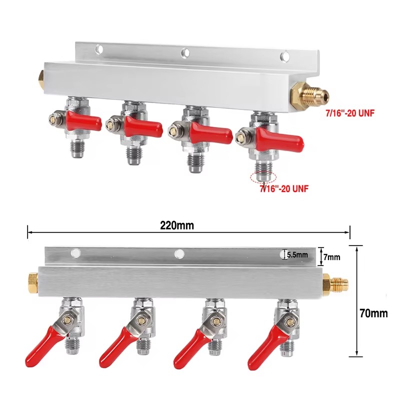 IMAICTUU 4 Way Gas Manifold Co - огляд і ціна Push Fit Connector