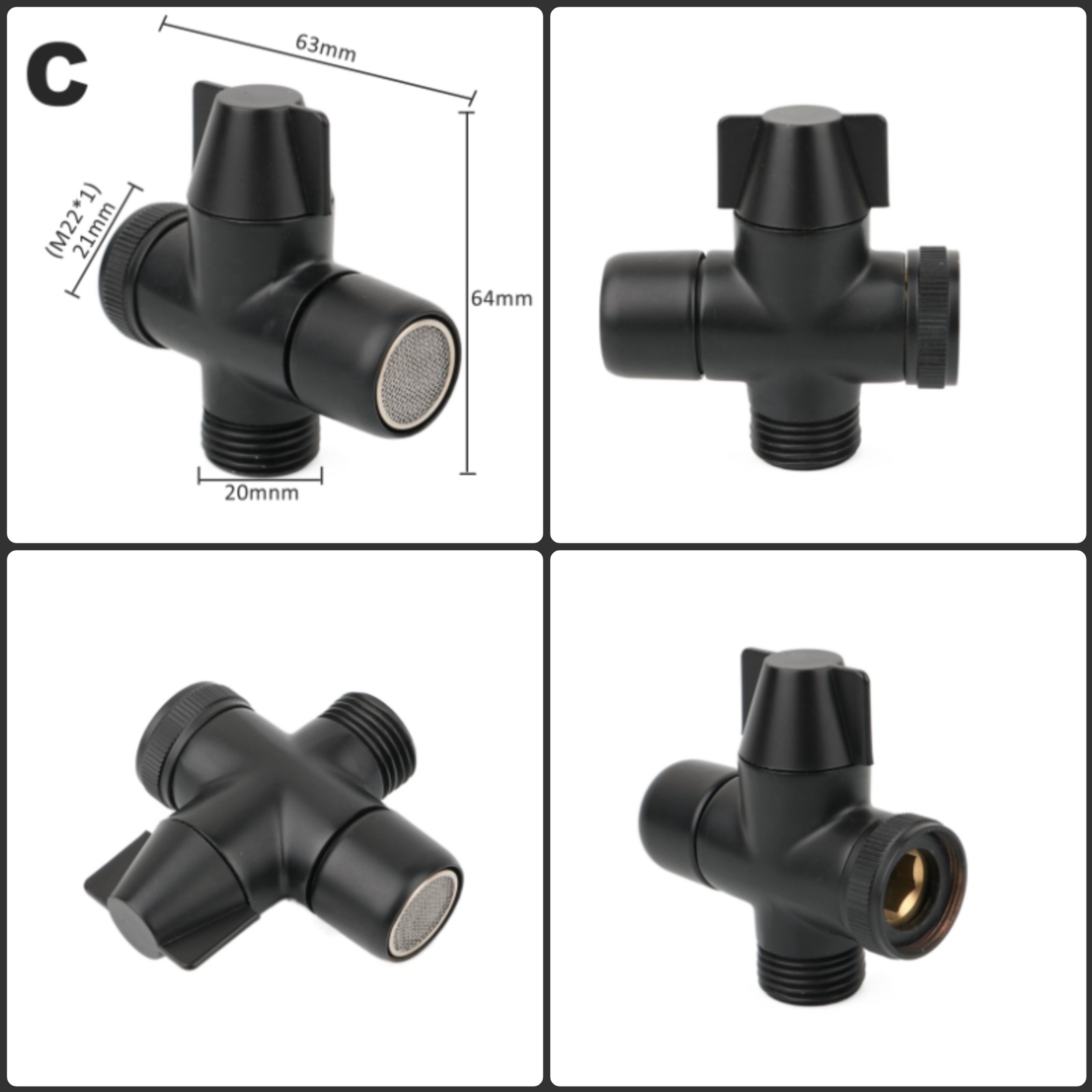 Black Brass Shower Arm Adapter - огляд і ціна Shower Valve Cartridge